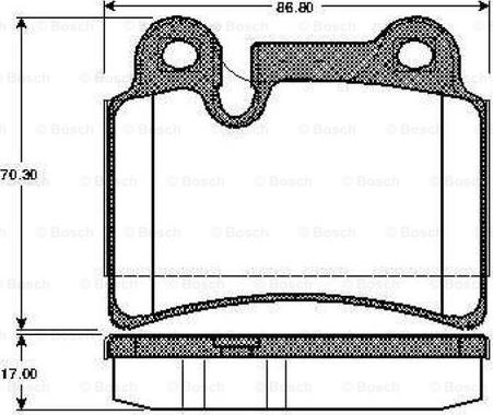 BOSCH 0 986 TB2 979 - Kit de plaquettes de frein, frein à disque cwaw.fr