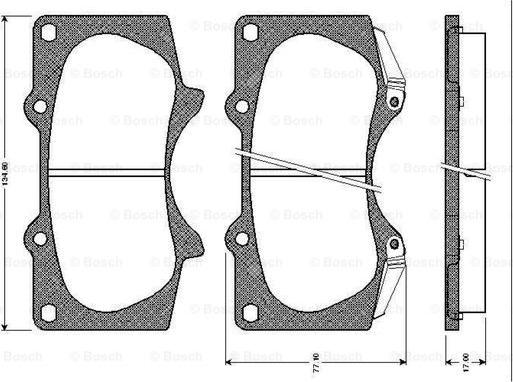 BOSCH 0 986 TB2 449 - Kit de plaquettes de frein, frein à disque cwaw.fr