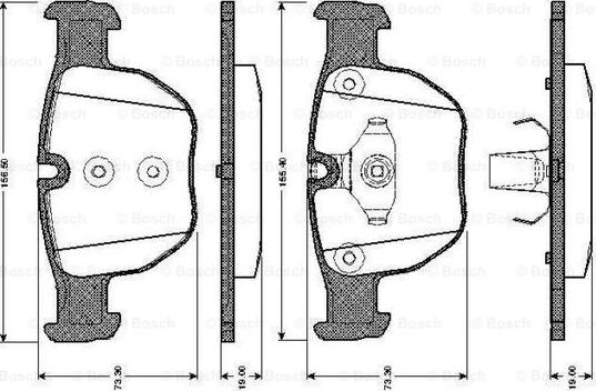 BOSCH 0 986 TB2 444 - Kit de plaquettes de frein, frein à disque cwaw.fr