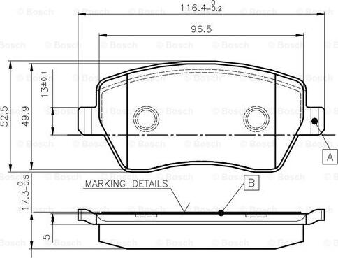 BOSCH 0 986 TB2 448 - Kit de plaquettes de frein, frein à disque cwaw.fr