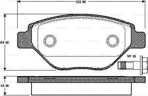 BOSCH 0 986 TB2 442 - Kit de plaquettes de frein, frein à disque cwaw.fr