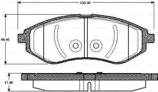 BOSCH 0 986 TB2 447 - Kit de plaquettes de frein, frein à disque cwaw.fr