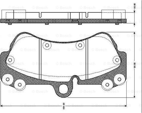 BOSCH 0 986 TB2 454 - Kit de plaquettes de frein, frein à disque cwaw.fr