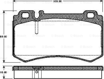 BOSCH 0 986 TB2 453 - Kit de plaquettes de frein, frein à disque cwaw.fr