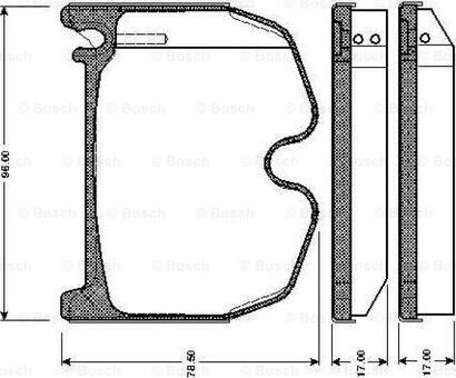 BOSCH 0 986 TB2 452 - Kit de plaquettes de frein, frein à disque cwaw.fr