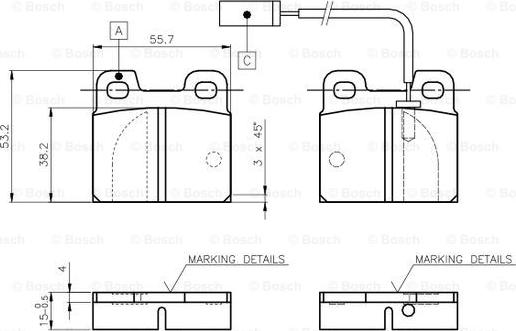 BOSCH 0 986 TB2 469 - Kit de plaquettes de frein, frein à disque cwaw.fr