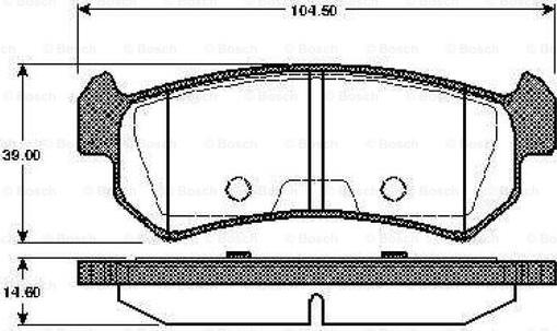 BOSCH 0 986 TB2 465 - Kit de plaquettes de frein, frein à disque cwaw.fr