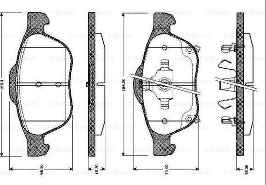 BOSCH 0 986 TB2 467 - Kit de plaquettes de frein, frein à disque cwaw.fr