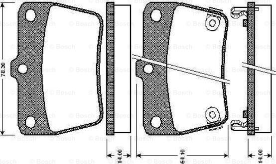 BOSCH 0 986 TB2 406 - Kit de plaquettes de frein, frein à disque cwaw.fr