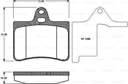 BOSCH 0 986 TB2 400 - Kit de plaquettes de frein, frein à disque cwaw.fr