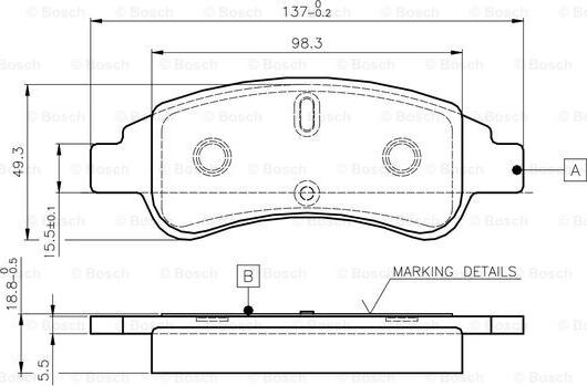 BOSCH 0 986 TB2 408 - Kit de plaquettes de frein, frein à disque cwaw.fr