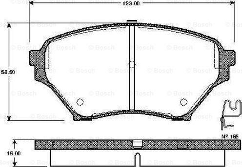 BOSCH 0 986 TB2 412 - Kit de plaquettes de frein, frein à disque cwaw.fr