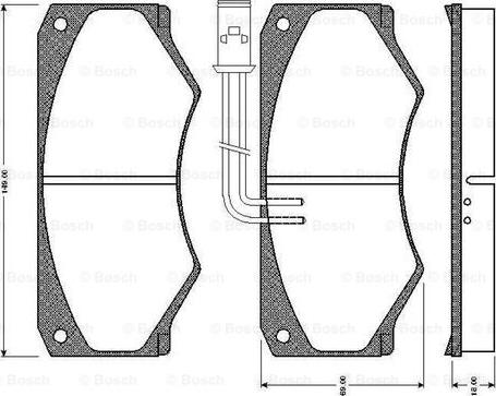 BOSCH 0 986 TB2 484 - Kit de plaquettes de frein, frein à disque cwaw.fr