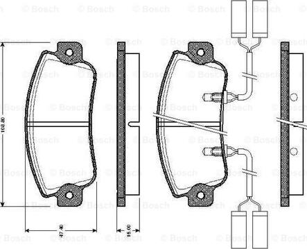 BOSCH 0 986 TB2 480 - Kit de plaquettes de frein, frein à disque cwaw.fr