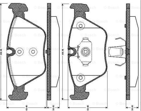 BOSCH 0 986 TB2 435 - Kit de plaquettes de frein, frein à disque cwaw.fr