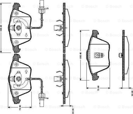 BOSCH 0 986 TB2 436 - Kit de plaquettes de frein, frein à disque cwaw.fr