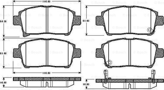 BOSCH 0 986 TB2 438 - Kit de plaquettes de frein, frein à disque cwaw.fr