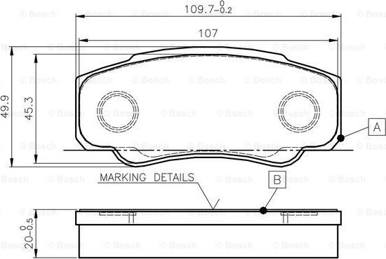 BOSCH 0 986 TB2 433 - Kit de plaquettes de frein, frein à disque cwaw.fr