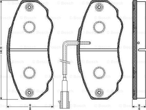 BOSCH 0 986 TB2 432 - Kit de plaquettes de frein, frein à disque cwaw.fr