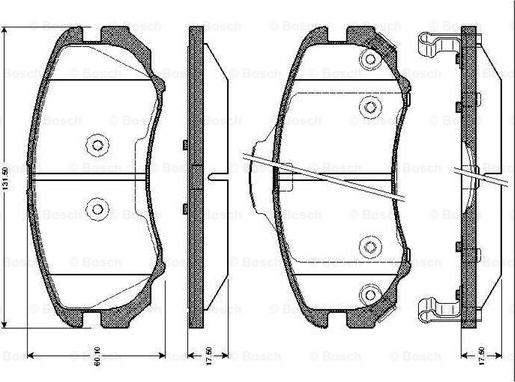 BOSCH 0 986 TB2 429 - Kit de plaquettes de frein, frein à disque cwaw.fr