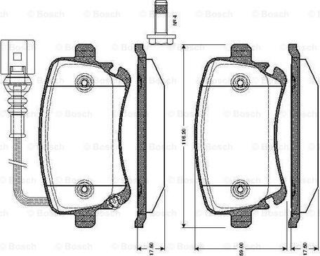 BOSCH 0 986 TB2 426 - Kit de plaquettes de frein, frein à disque cwaw.fr