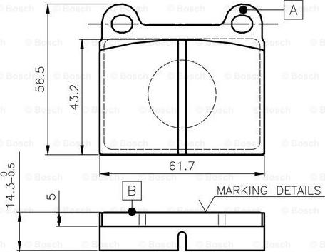 BOSCH 0 986 TB2 470 - Kit de plaquettes de frein, frein à disque cwaw.fr