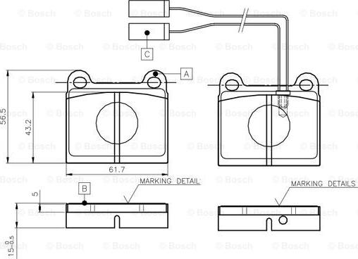 BOSCH 0 986 TB2 471 - Kit de plaquettes de frein, frein à disque cwaw.fr