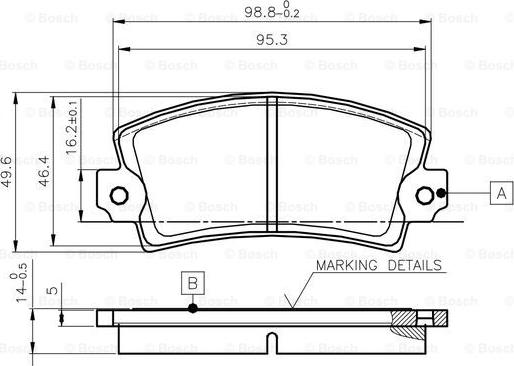 BOSCH 0 986 TB2 477 - Kit de plaquettes de frein, frein à disque cwaw.fr