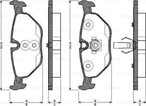 BOSCH 0 986 TB2 594 - Kit de plaquettes de frein, frein à disque cwaw.fr