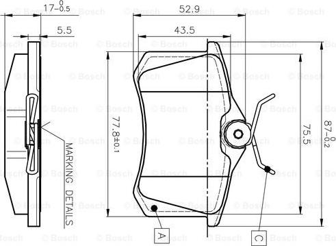 BOSCH 0 986 TB2 590 - Kit de plaquettes de frein, frein à disque cwaw.fr