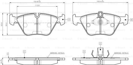 BOSCH 0 986 TB2 598 - Kit de plaquettes de frein, frein à disque cwaw.fr