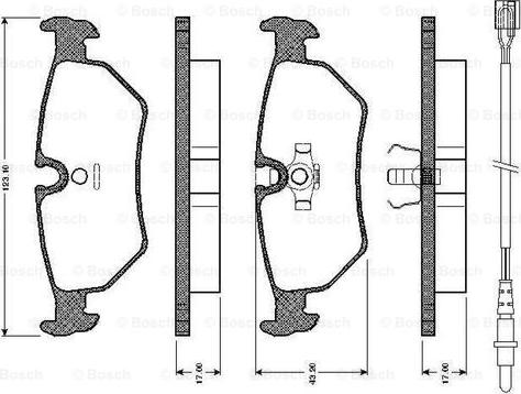 BOSCH 0 986 TB2 593 - Kit de plaquettes de frein, frein à disque cwaw.fr