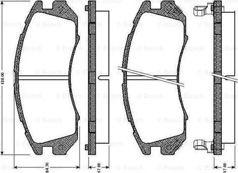 BOSCH 0 986 TB2 548 - Kit de plaquettes de frein, frein à disque cwaw.fr