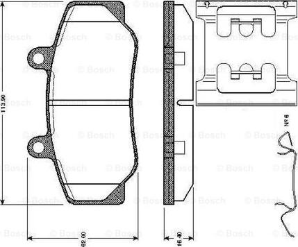 BOSCH 0 986 TB2 542 - Kit de plaquettes de frein, frein à disque cwaw.fr