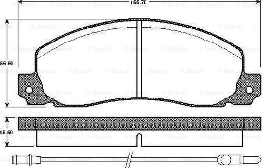 BOSCH 0 986 TB2 554 - Kit de plaquettes de frein, frein à disque cwaw.fr