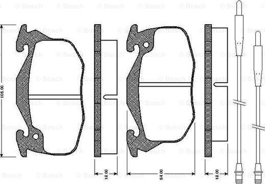 BOSCH 0 986 TB2 550 - Kit de plaquettes de frein, frein à disque cwaw.fr