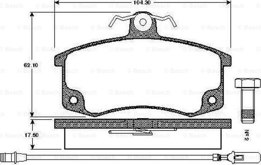 BOSCH 0 986 TB2 567 - Kit de plaquettes de frein, frein à disque cwaw.fr