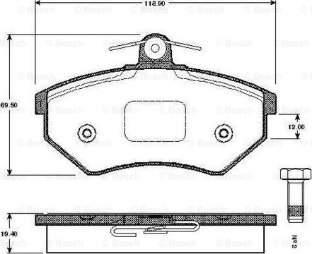 BOSCH 0 986 TB2 505 - Kit de plaquettes de frein, frein à disque cwaw.fr