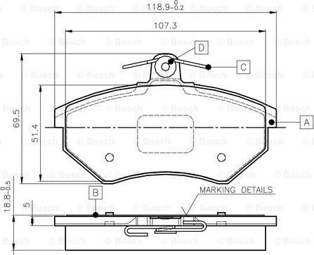 BOSCH 0 986 TB2 506 - Kit de plaquettes de frein, frein à disque cwaw.fr