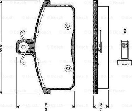 BOSCH 0 986 TB2 503 - Kit de plaquettes de frein, frein à disque cwaw.fr