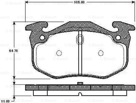 BOSCH 0 986 TB2 515 - Kit de plaquettes de frein, frein à disque cwaw.fr