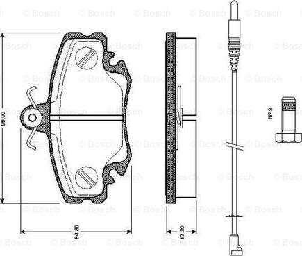 BOSCH 0 986 TB2 513 - Kit de plaquettes de frein, frein à disque cwaw.fr