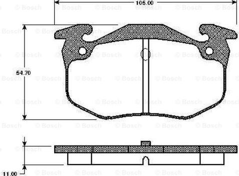 BOSCH 0 986 TB2 517 - Kit de plaquettes de frein, frein à disque cwaw.fr