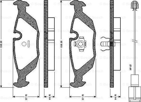 BOSCH 0 986 TB2 531 - Kit de plaquettes de frein, frein à disque cwaw.fr