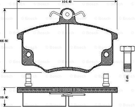 BOSCH 0 986 TB2 525 - Kit de plaquettes de frein, frein à disque cwaw.fr