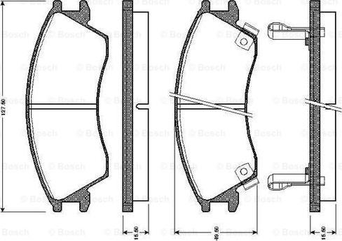 BOSCH 0 986 TB2 570 - Kit de plaquettes de frein, frein à disque cwaw.fr