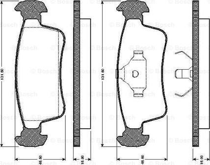 BOSCH 0 986 TB2 578 - Kit de plaquettes de frein, frein à disque cwaw.fr