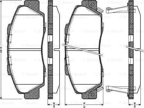 BOSCH 0 986 TB2 649 - Kit de plaquettes de frein, frein à disque cwaw.fr