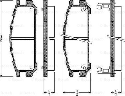 BOSCH 0 986 TB2 645 - Kit de plaquettes de frein, frein à disque cwaw.fr