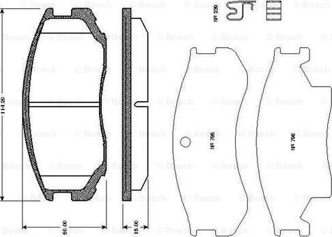 BOSCH 0 986 TB2 651 - Kit de plaquettes de frein, frein à disque cwaw.fr